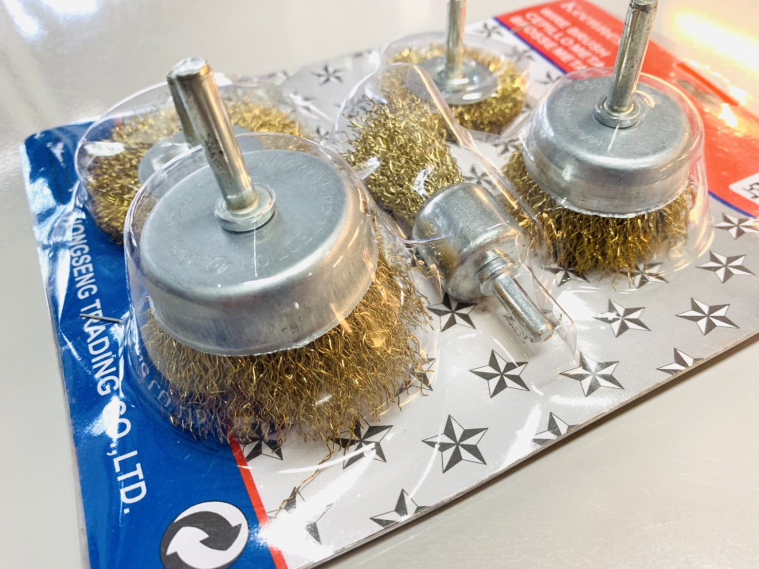 แปรงลวดกลมมีแกน 3ตัวชุด