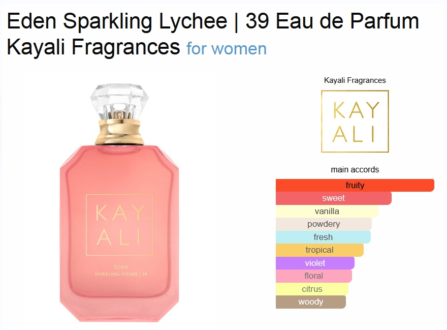 คายาลี อีเดน สปาร์คกิ้ง ไลชี (Type)