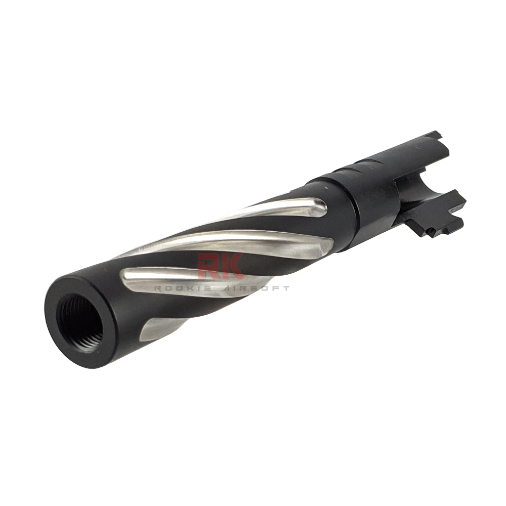 5KU Tornado Steel Threaded Outer Barrel for Marui Hi-Capa 5.1 (Black)