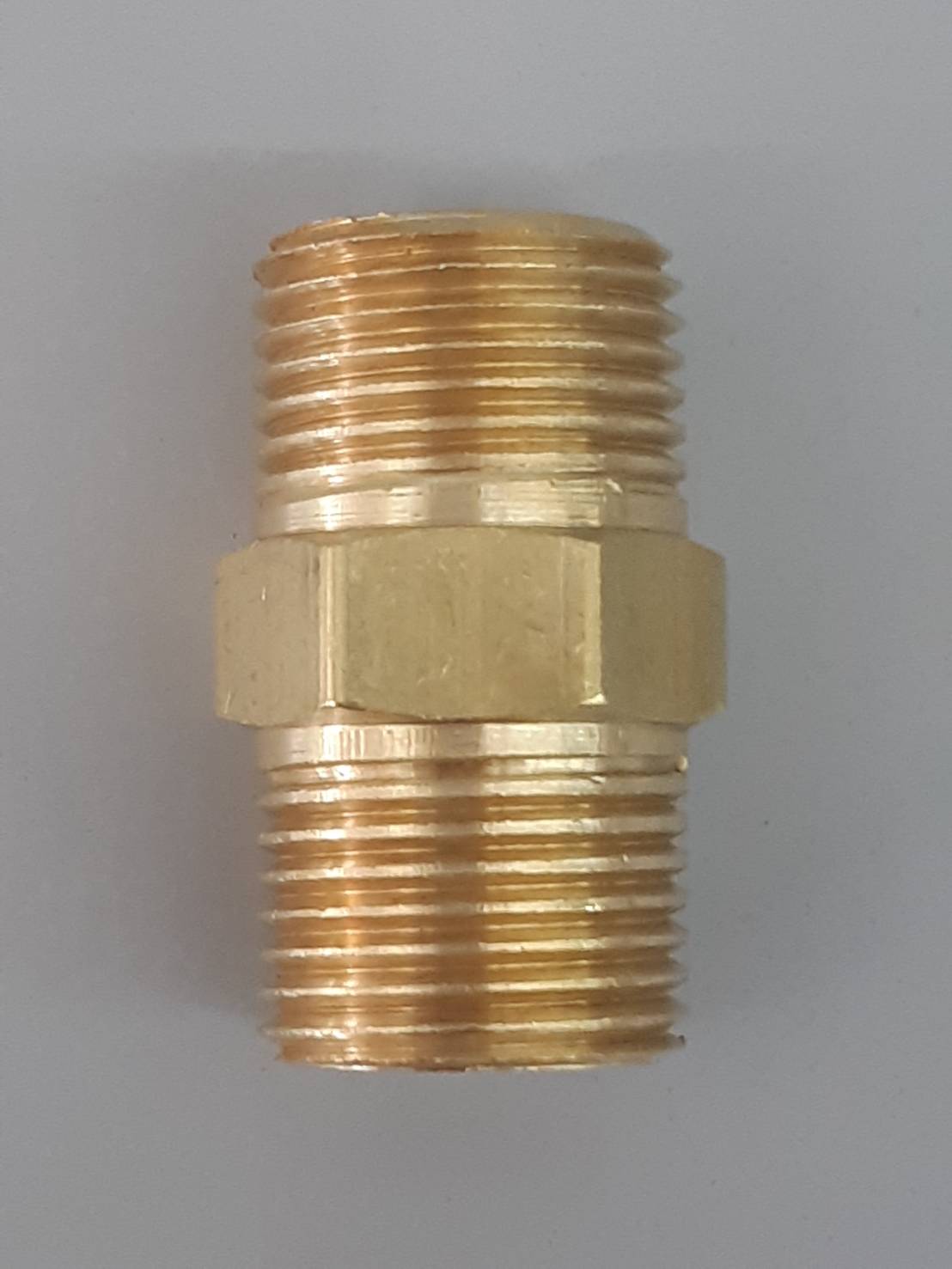 ข้อต่อทองเหลือง เกลียว นอก-นอก (ผ.ผ.)