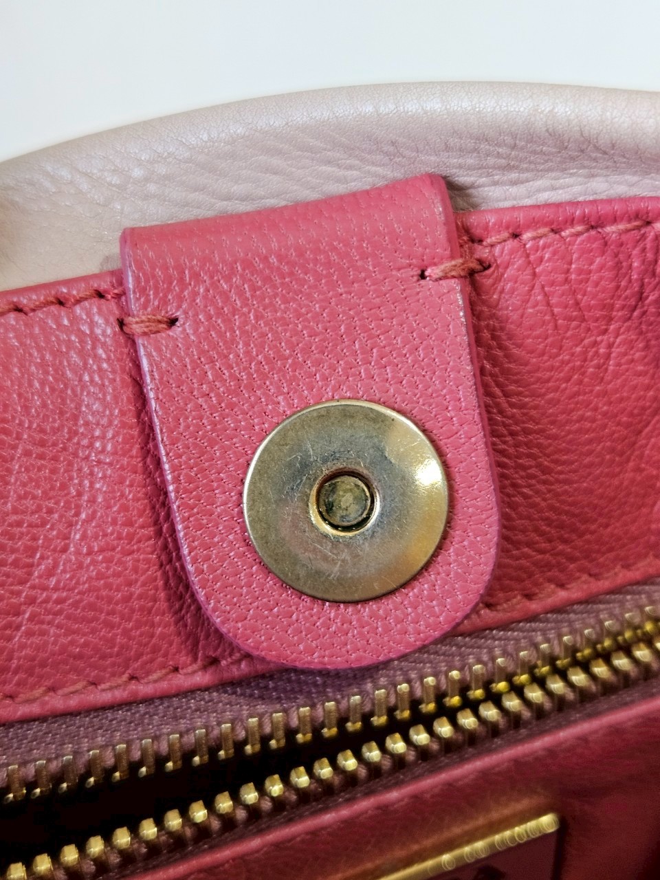 Prada Pink Vitello Metal Studded