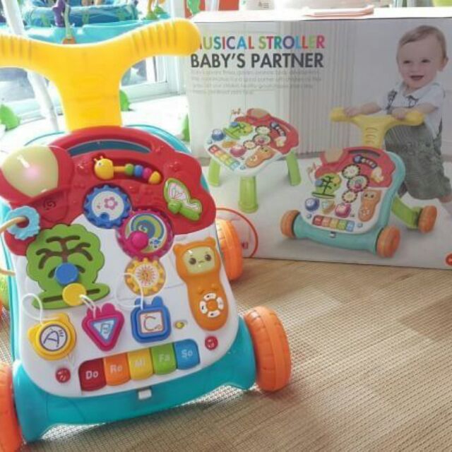 2in1 musical stroller baby's partner (รถผลักเดิน+ โต๊ะกิจกรรม)