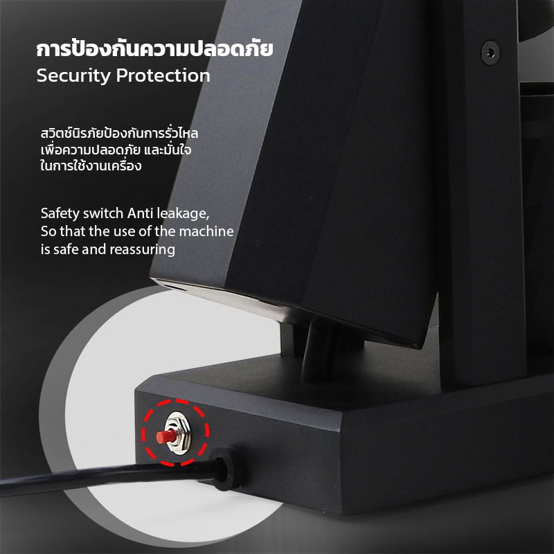 เครื่องบดกาแฟ APRESSO A1 PRO เฟืองบดคอปเปอร์ Ø40 มม. ปรับหยาบ–ละเอียด 19 ระดับ