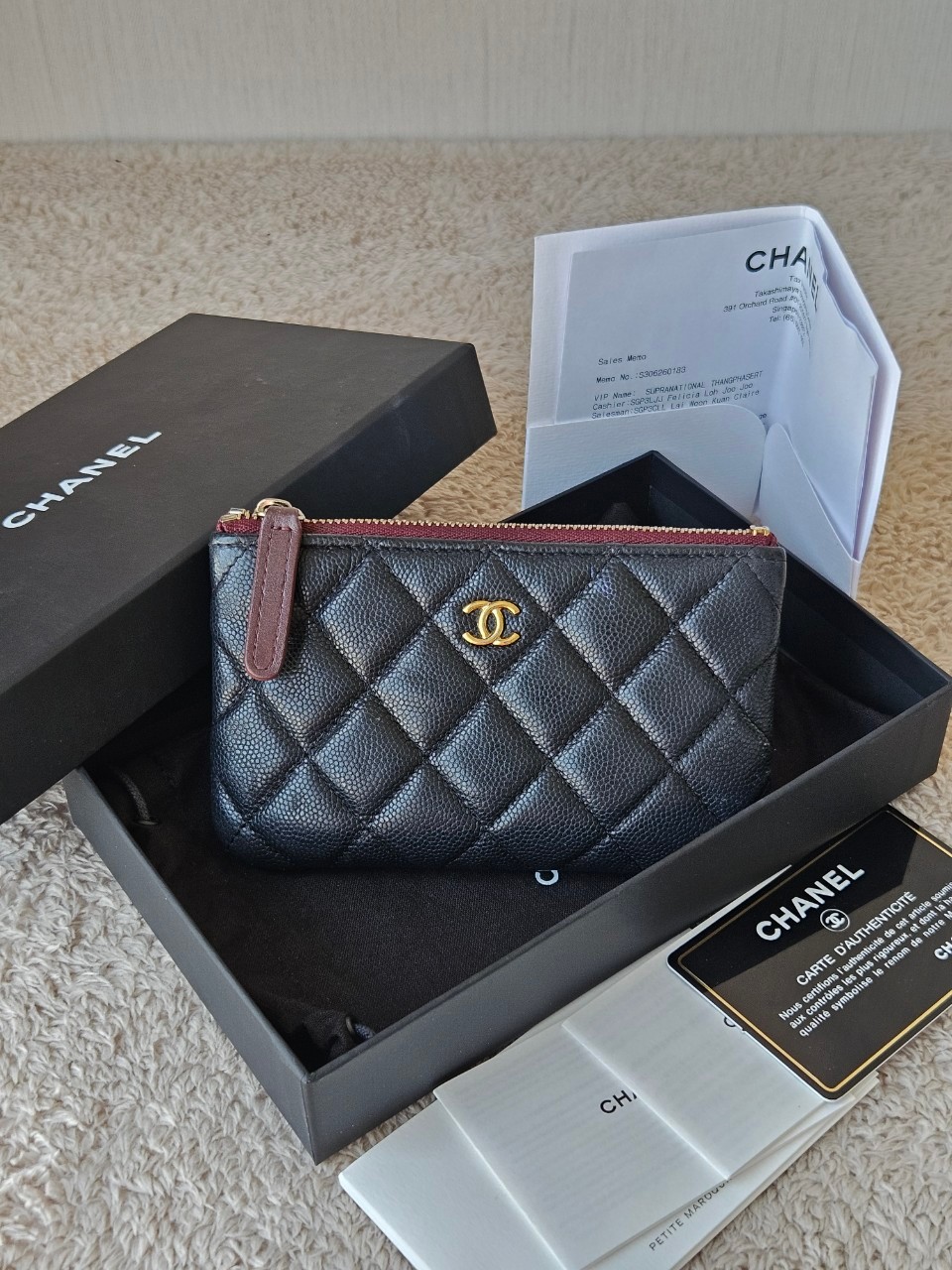 Chanel O Case Black Cavier GHW