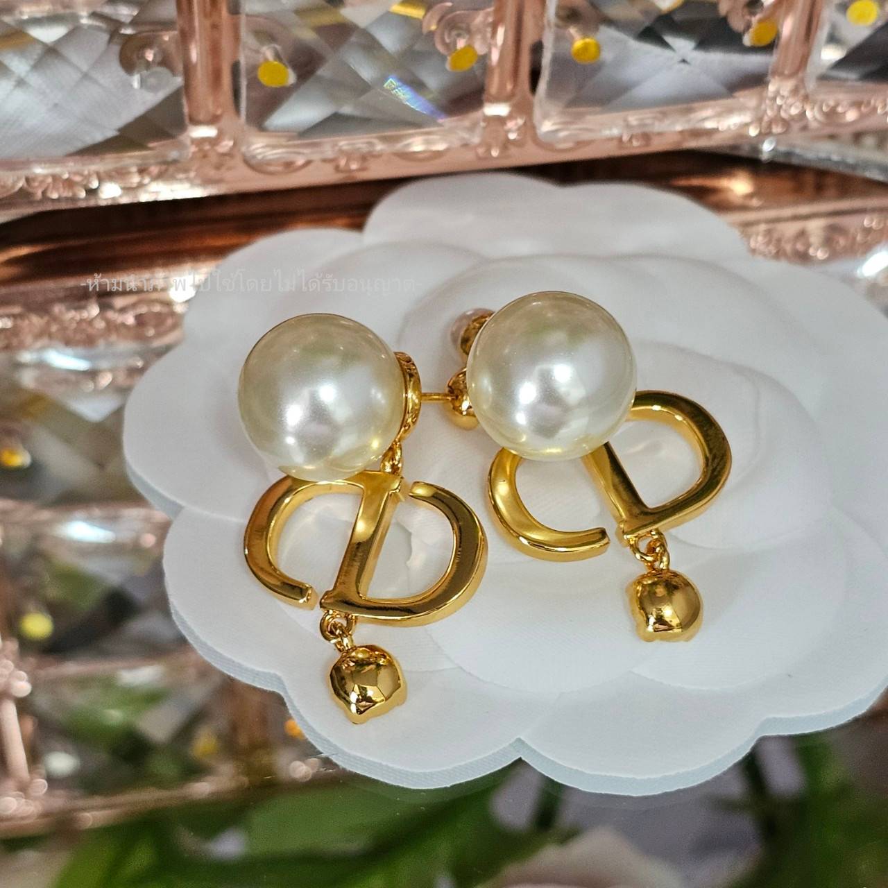 ต่างหูดิออ dior tribales earrings ต่างหูมุกดิออร์
