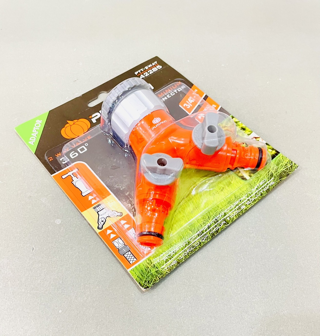 วาล์วก๊อกน้ำ 2ทาง อลูมิเนียม พัมคิน