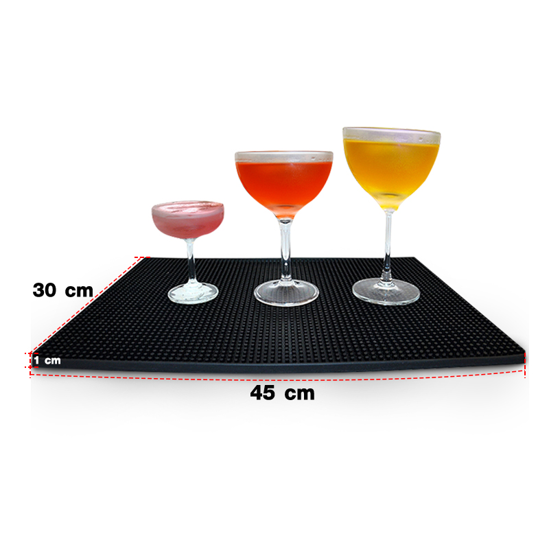 เสื่อยางกันลื่น บาร์แมท เสื่อบริการ กว้าง 45 x ยาว 30 x สูง 1 ซม. 1610-094