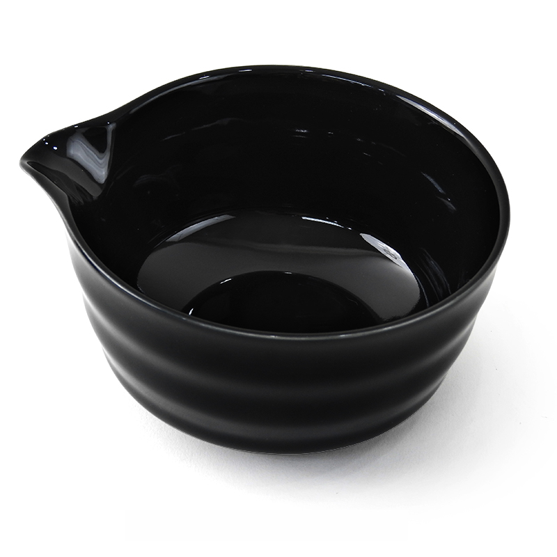 ชุดทำชาเขียวญี่ปุ่น (มัทฉะ) 4 ชิ้น พร้อมชามปากเท สีดำ