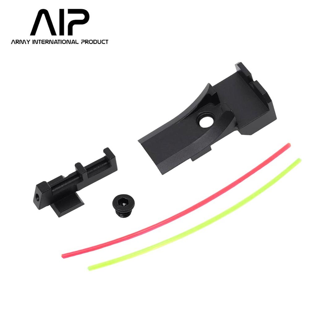 AIP Alumimun Front and Rear Fiber Sight Ver.2 for Marui Hi-CAPA 5.1