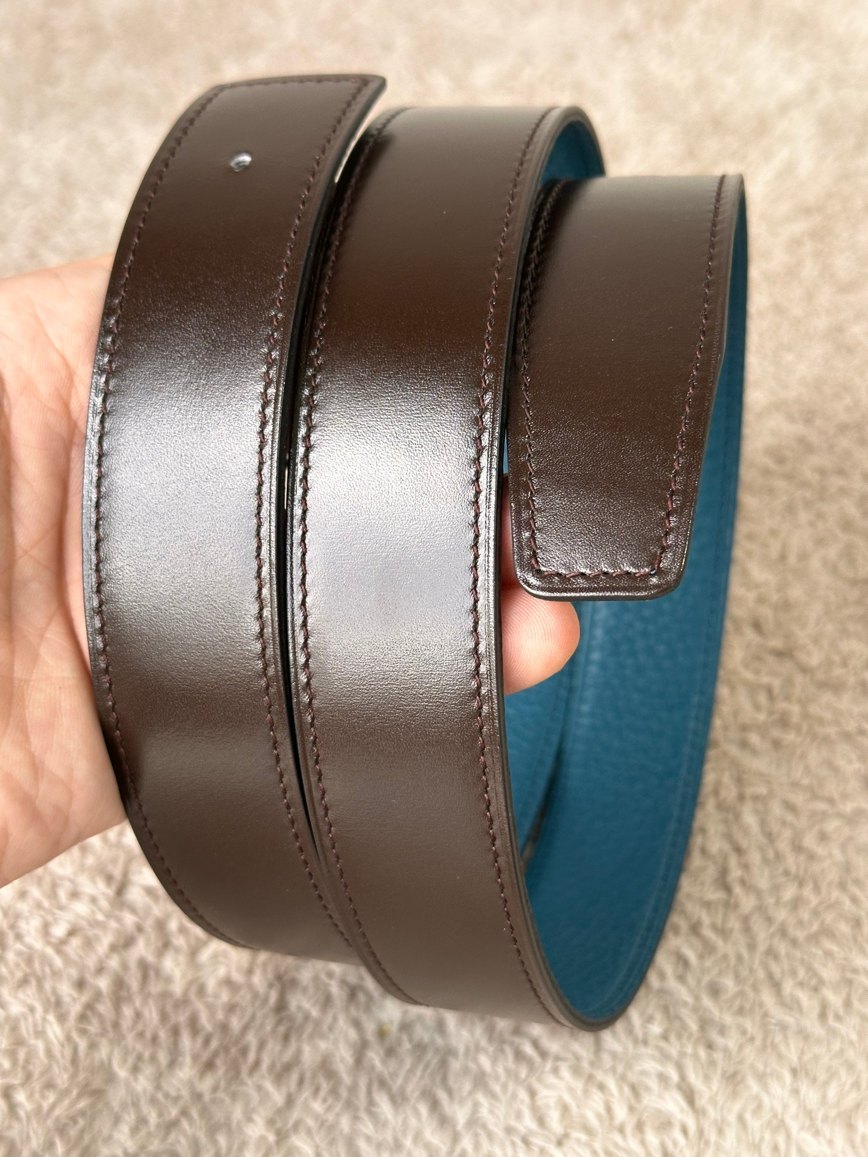 Hermes belt 32mm stamp Q square