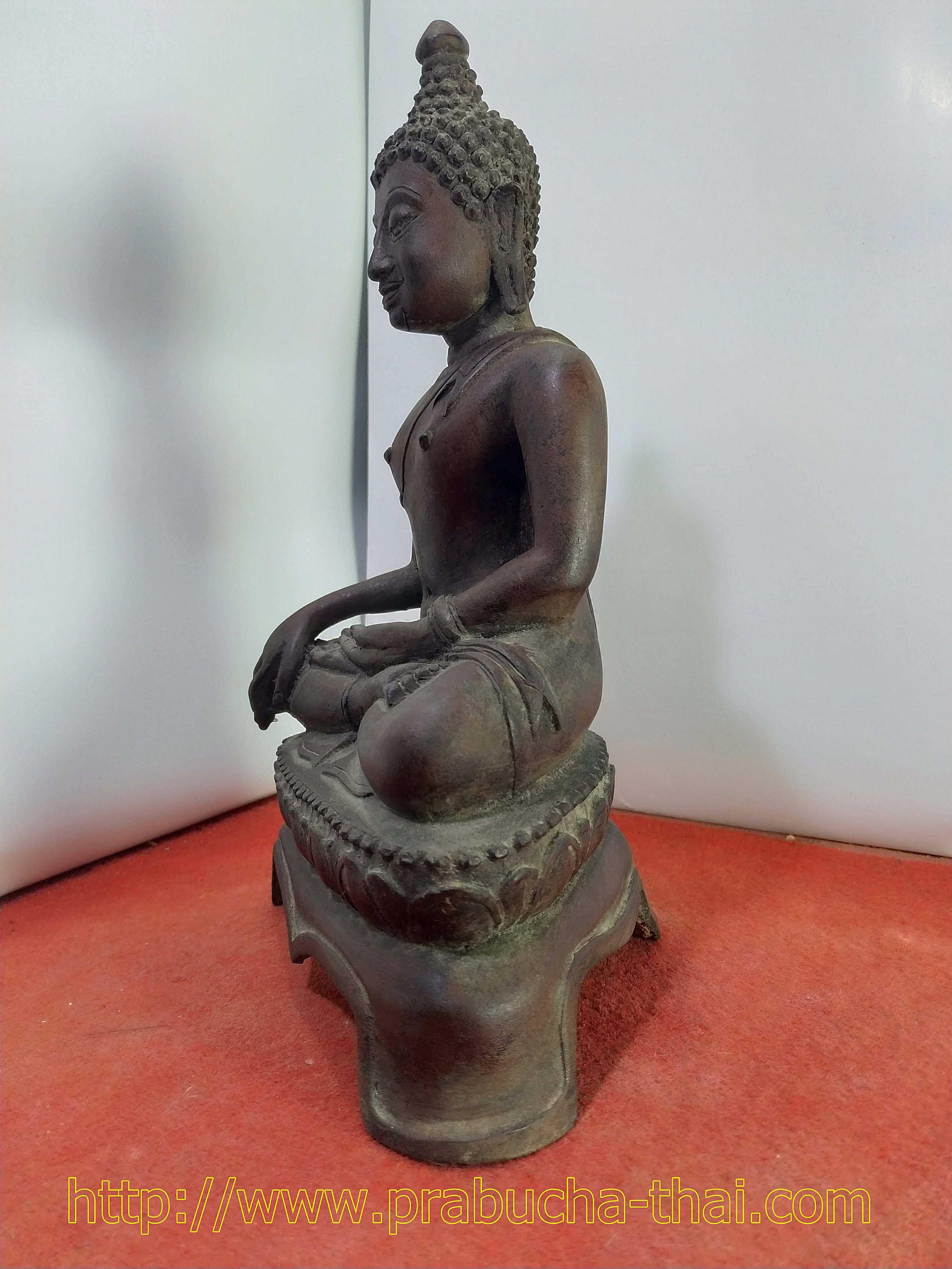 พระเชียงแสน สิงห์1 ฐานบัวสามขา หน้าตัก 5 นิ้ว เนื้อสำริด