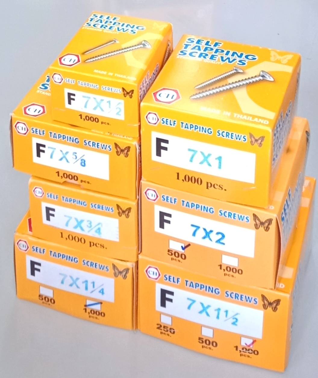 เกลียวปล่อย หัวแบน F #7 (กล่อง)
