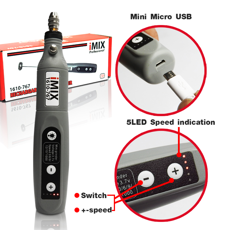 iMIX Milk frother Machine USB Charger 3.7V-5 levels speed