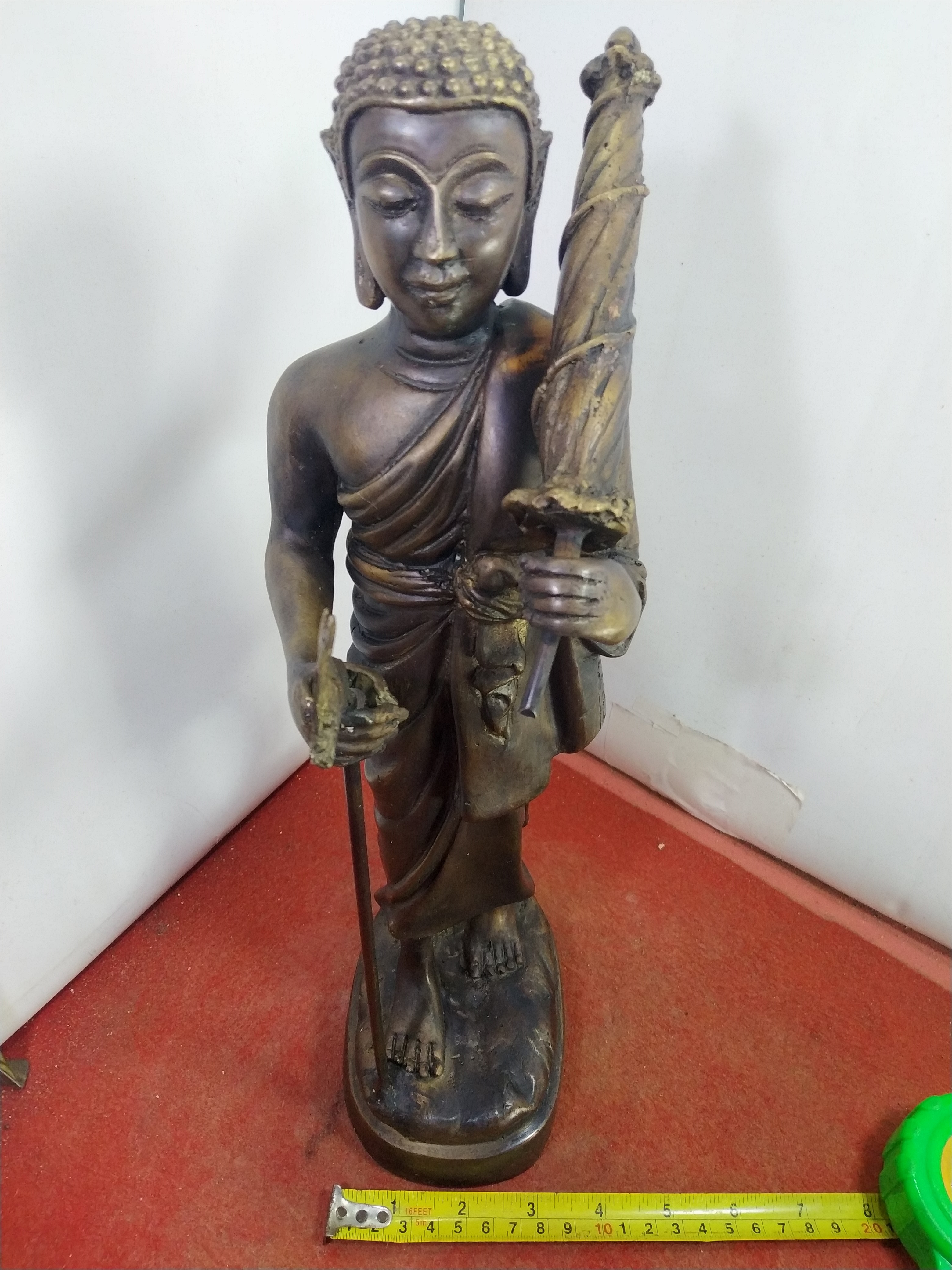 พระสิวลี พระอรหันต์แห่งโชคลาภ สูง 13 นิ้ว เนื้อโลหะทองเหลืองสำริด