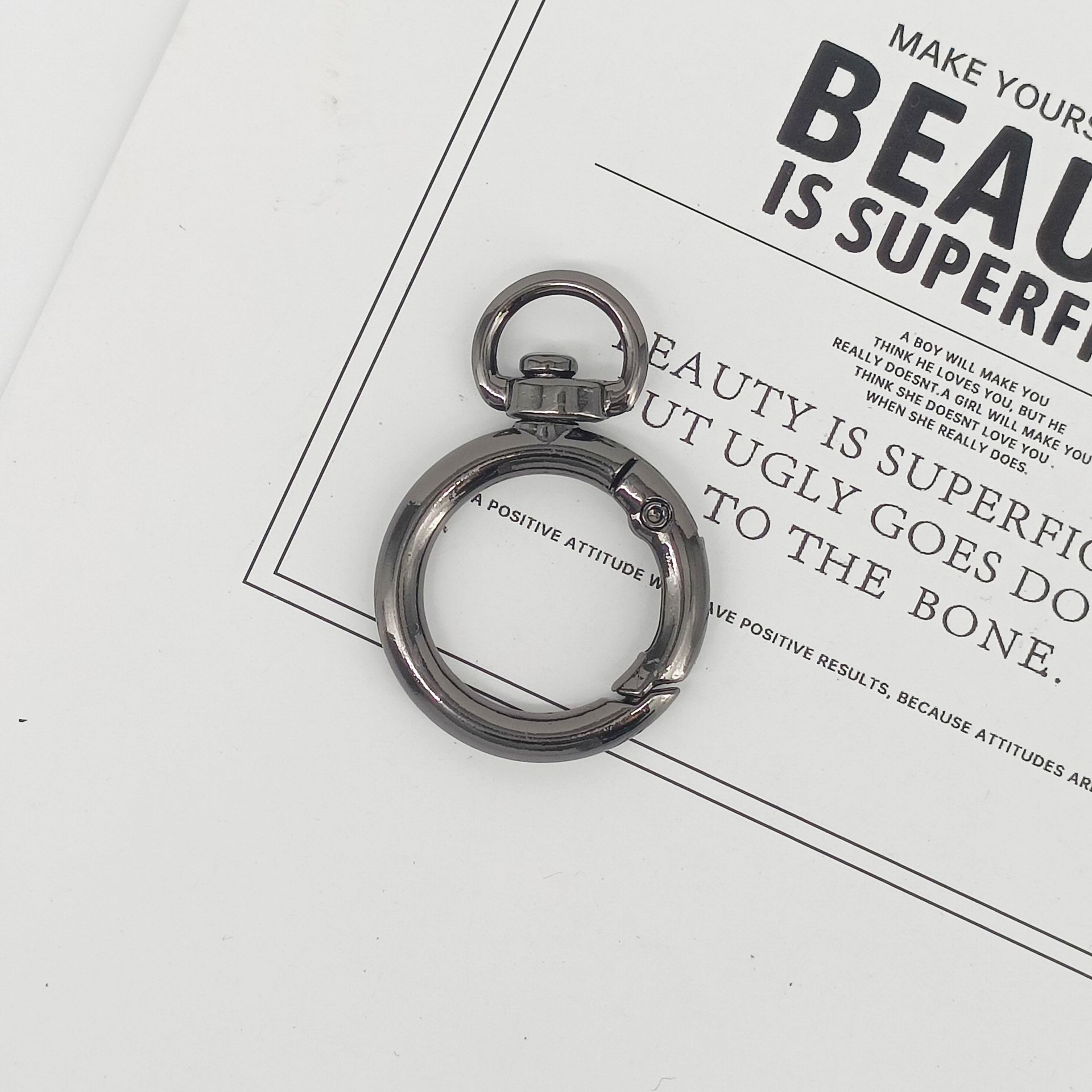 ขายส่ง(10ชิ้น,50ชิ้น)**New design** ห่วงวงกลม ห่วงกลมแบบสปริง ตะขอพวงกุญแจ อะไหล่พวงกุญแจ