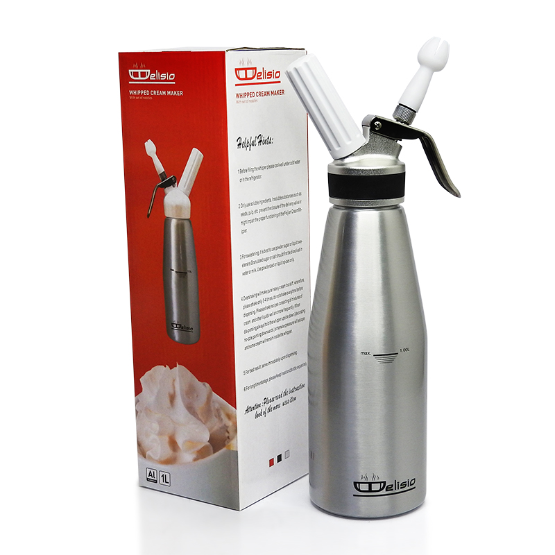 ขวดทำวิปครีม 1 ลิตร IMIX & DELISIO (หัวอลูมิเนียม)