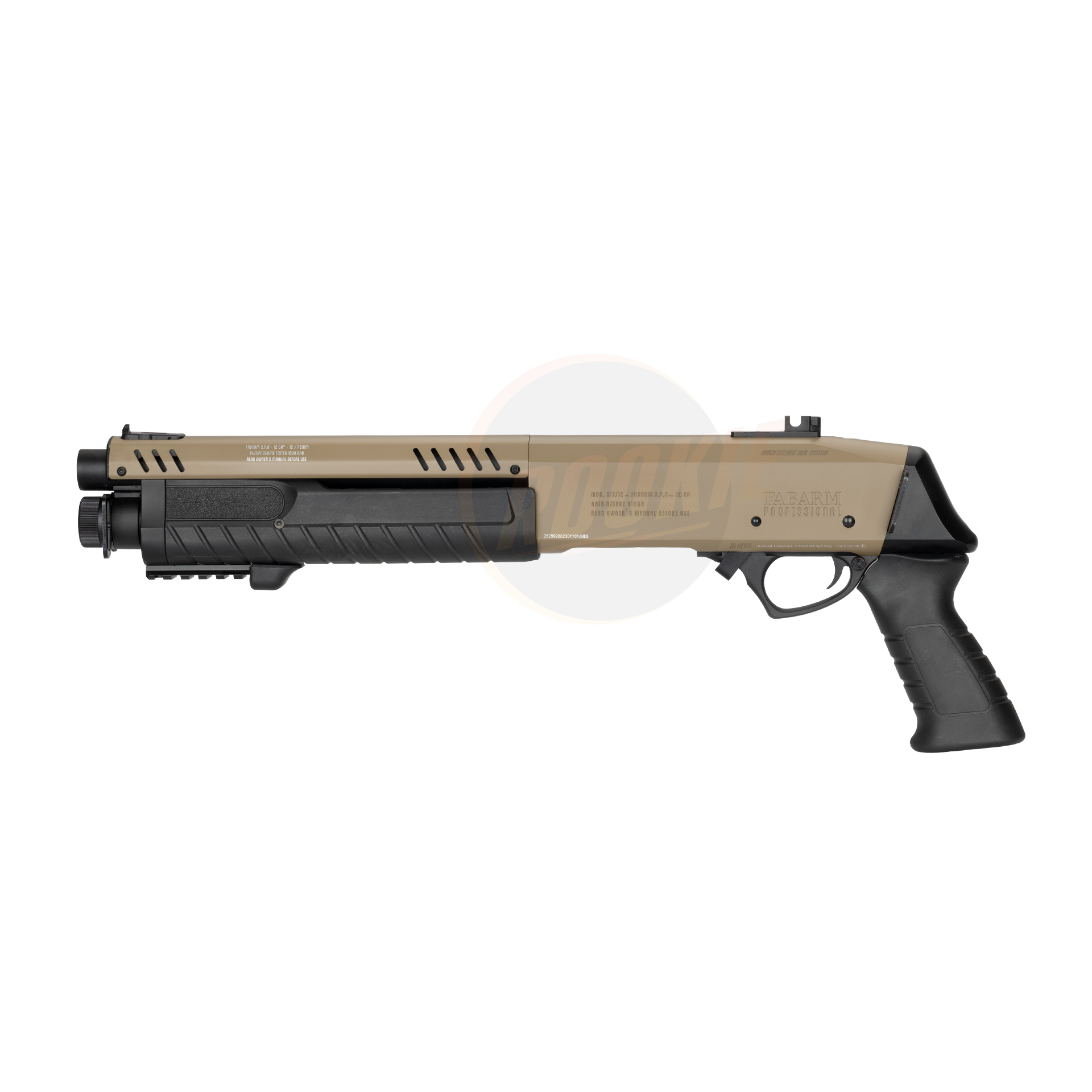 BO FABARM STF/12 Short Initial 11" Gas Pump Action Shotgun (FDE)