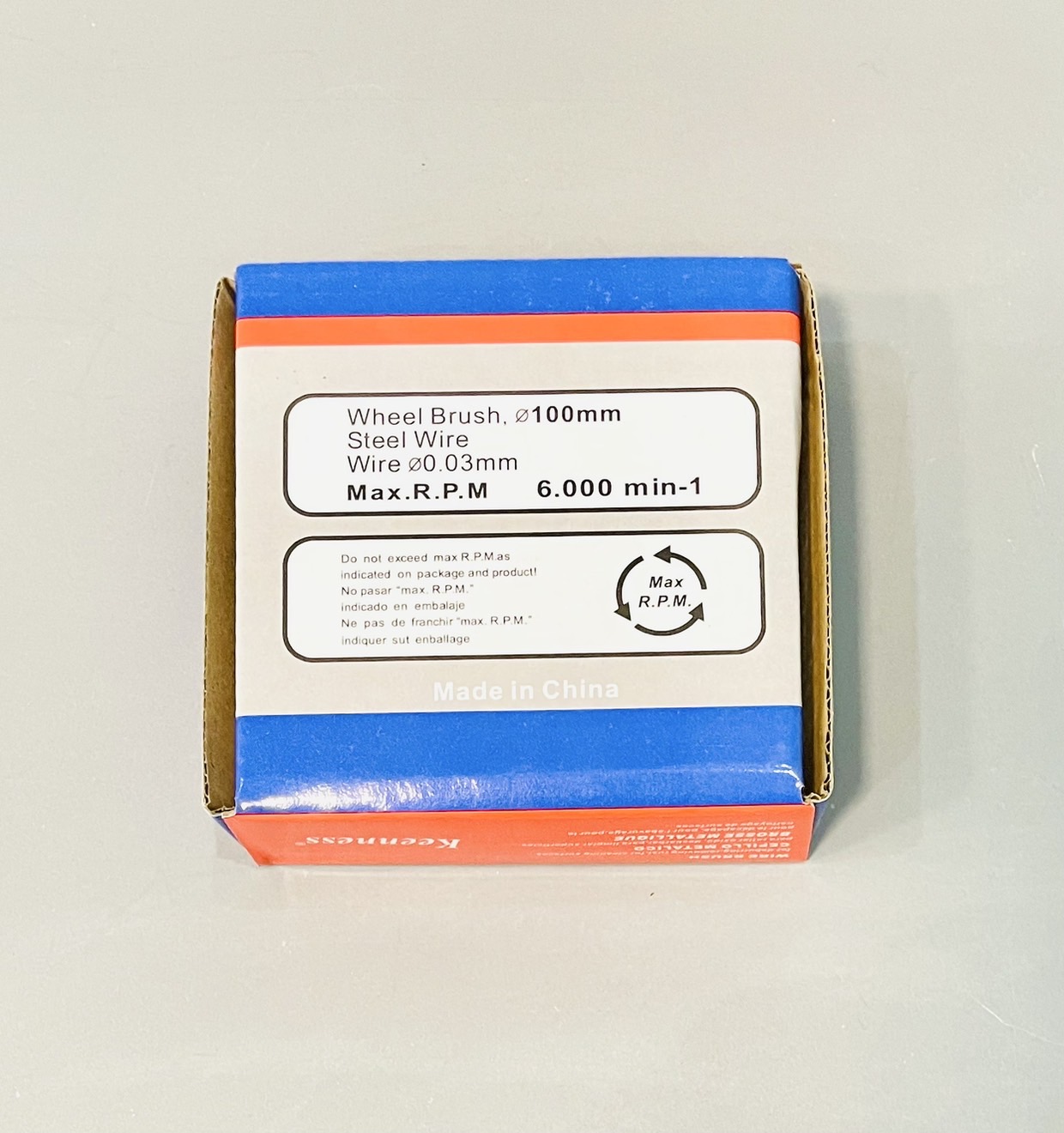 แปรงลวดกลมแบนถักเปีย 4" Keeness