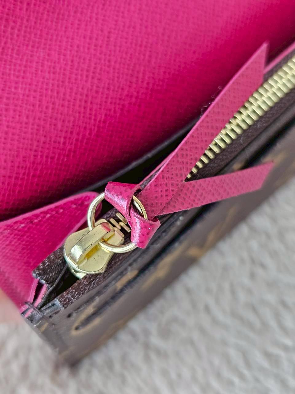 LV Emilie Mono Fuchsia Wallet