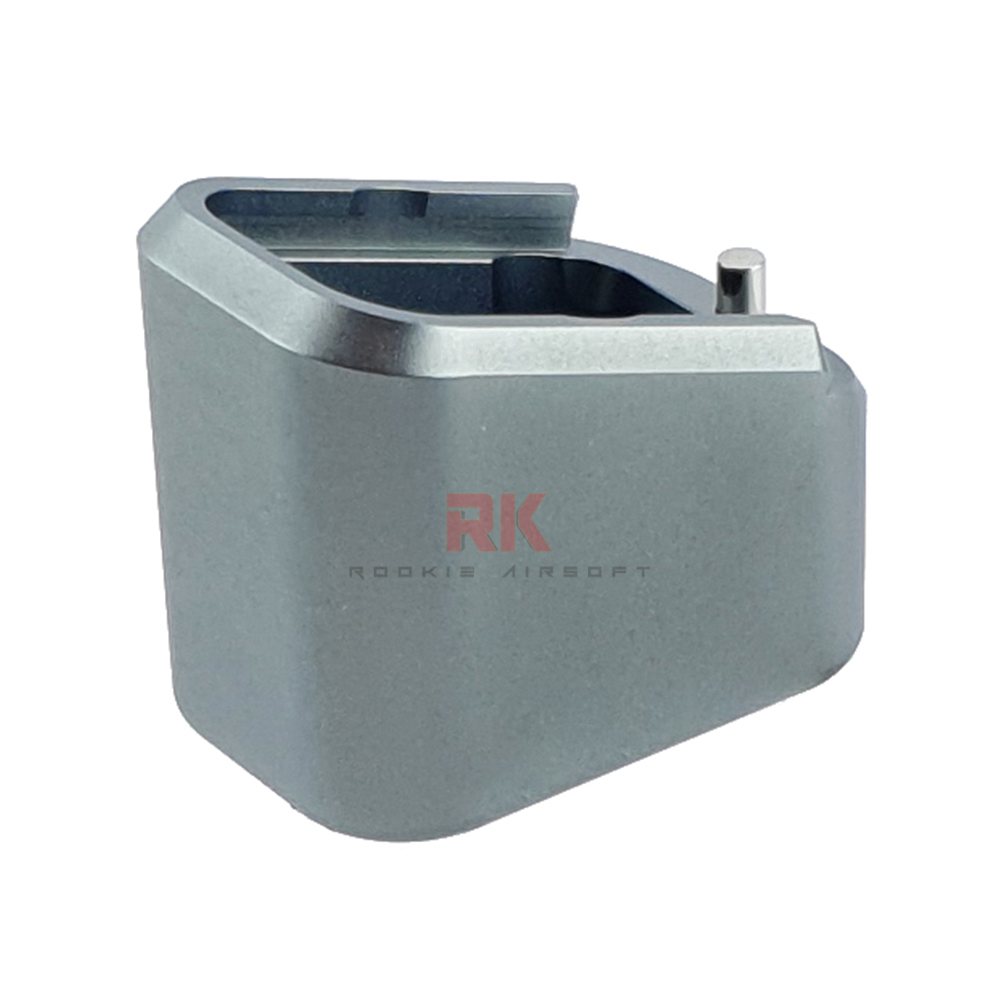 Bomber CNC Aluminum TTI Style Long Magazine Extension for Marui G-Series (Titanium Grey)