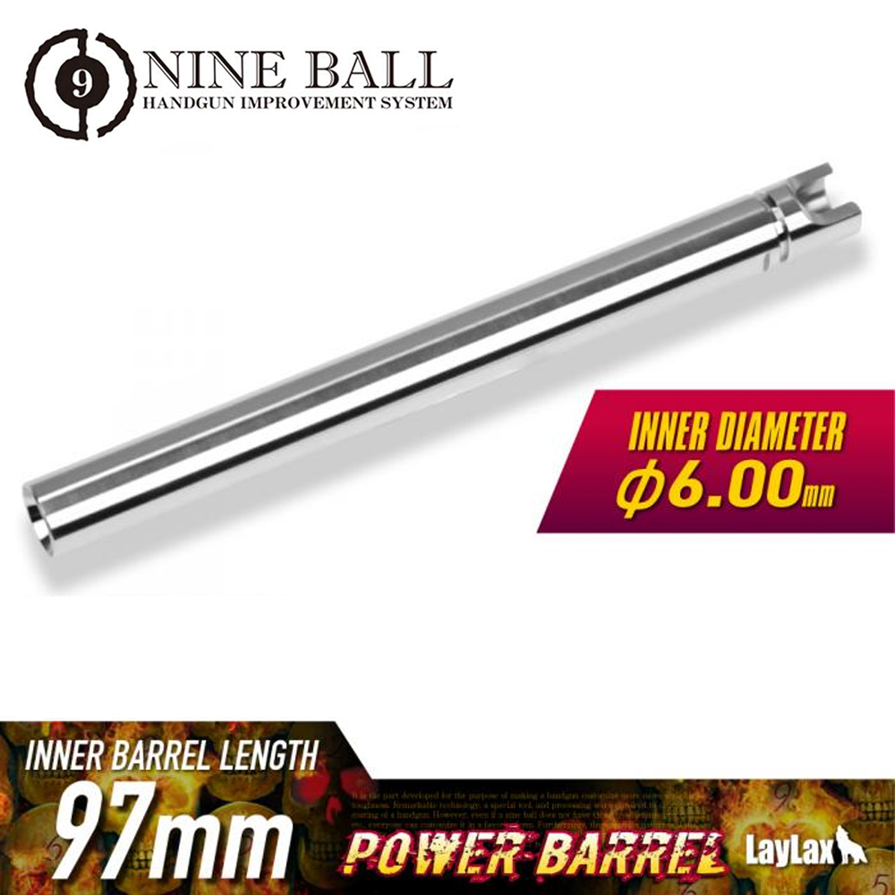 LAYLAX Nine Ball 6.00mm Power Barrel for G17 / G18 / P226 (97mm)