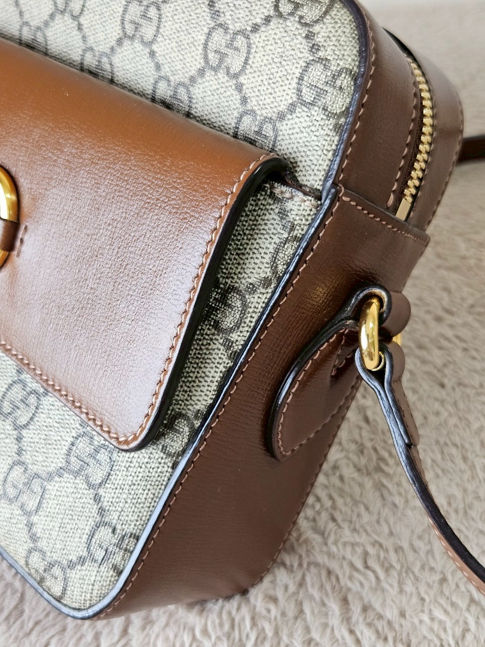 Gucci Horsebit Small Camera Brown
