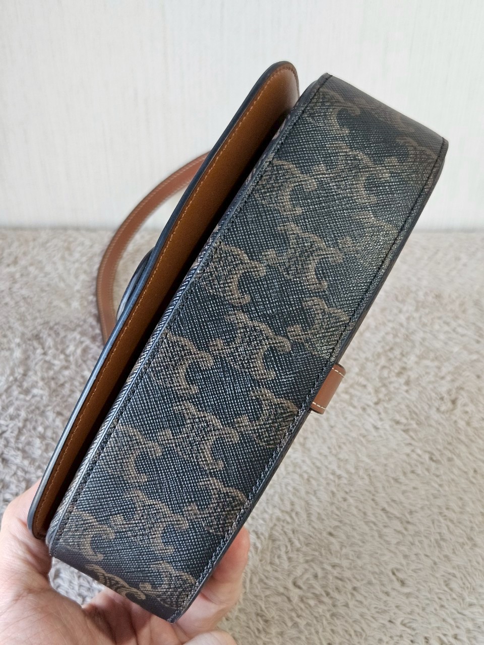 Celine Clutch on Strap Tabou Tan