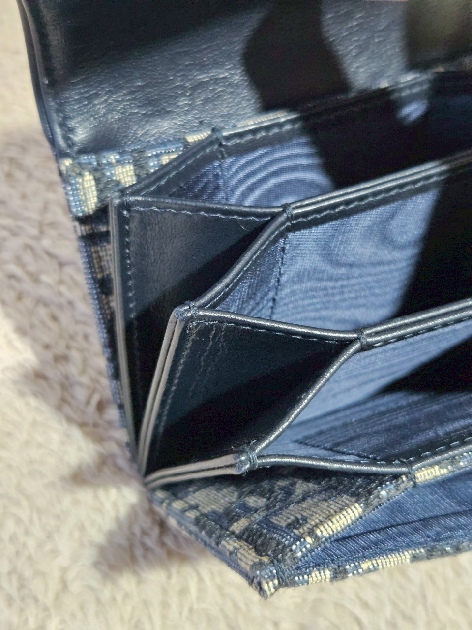 Dior Saddle 5 Gusset Card Holder Blue Dior Oblique Jacquard