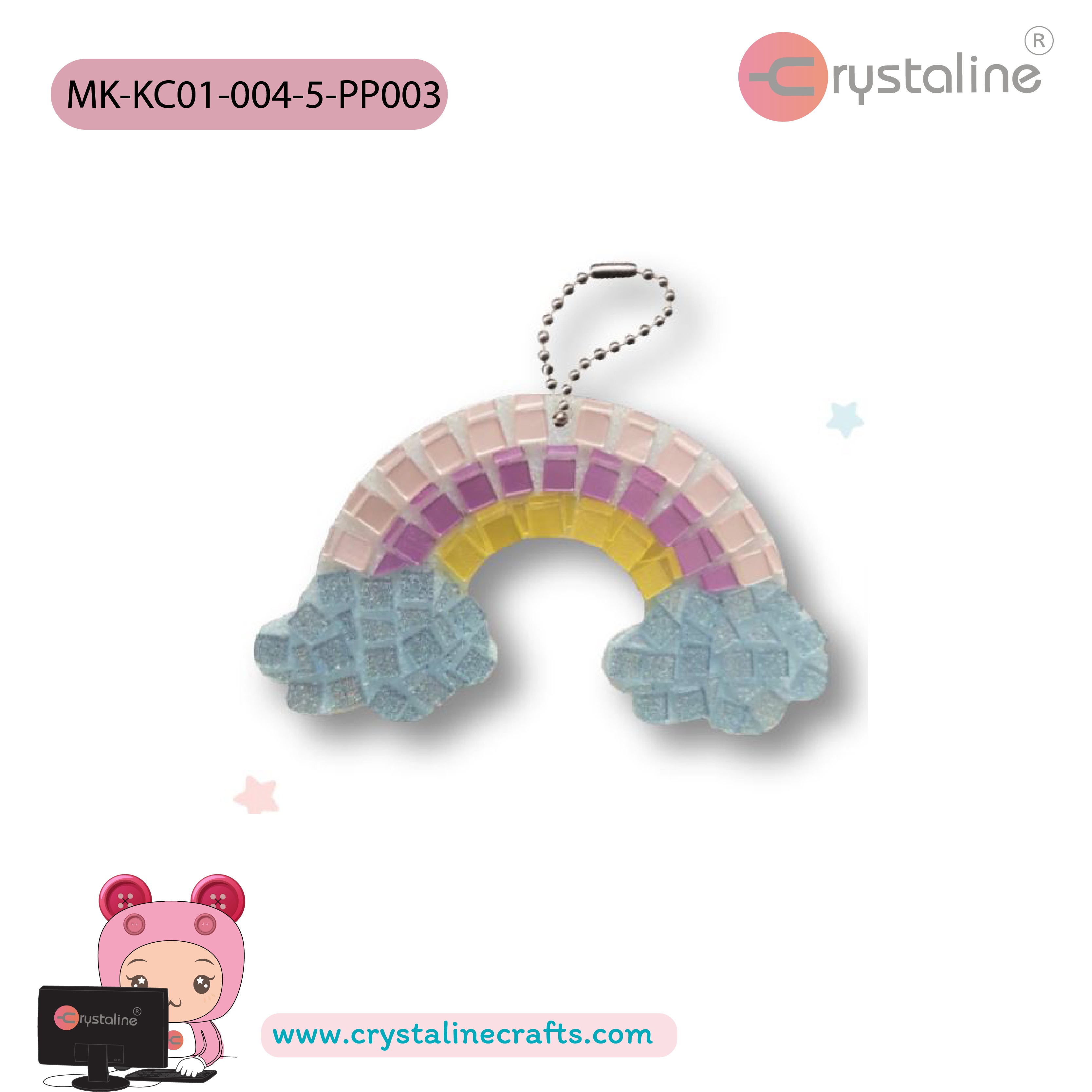 Keychain kit - Rainbow (size 7x8.5 cm,1pc/pack)