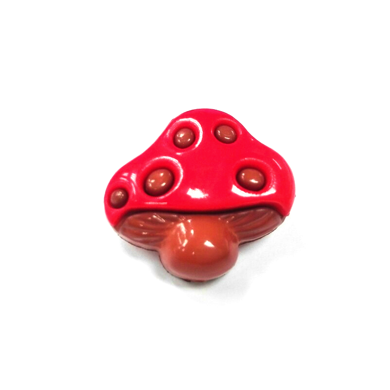 Mushroom button - Red col. (24L,1pc/pack)