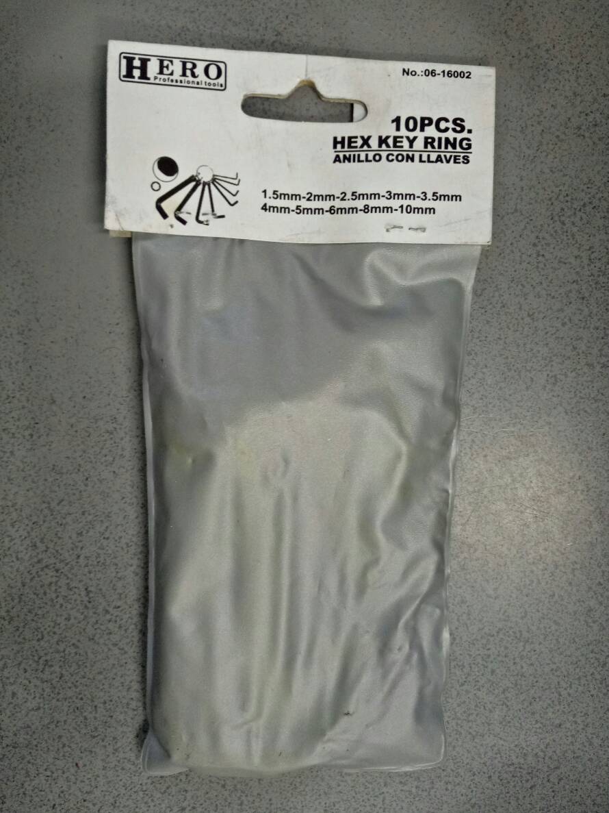 กุญแจหกเหลี่ยม TW 10 ตัวชุด