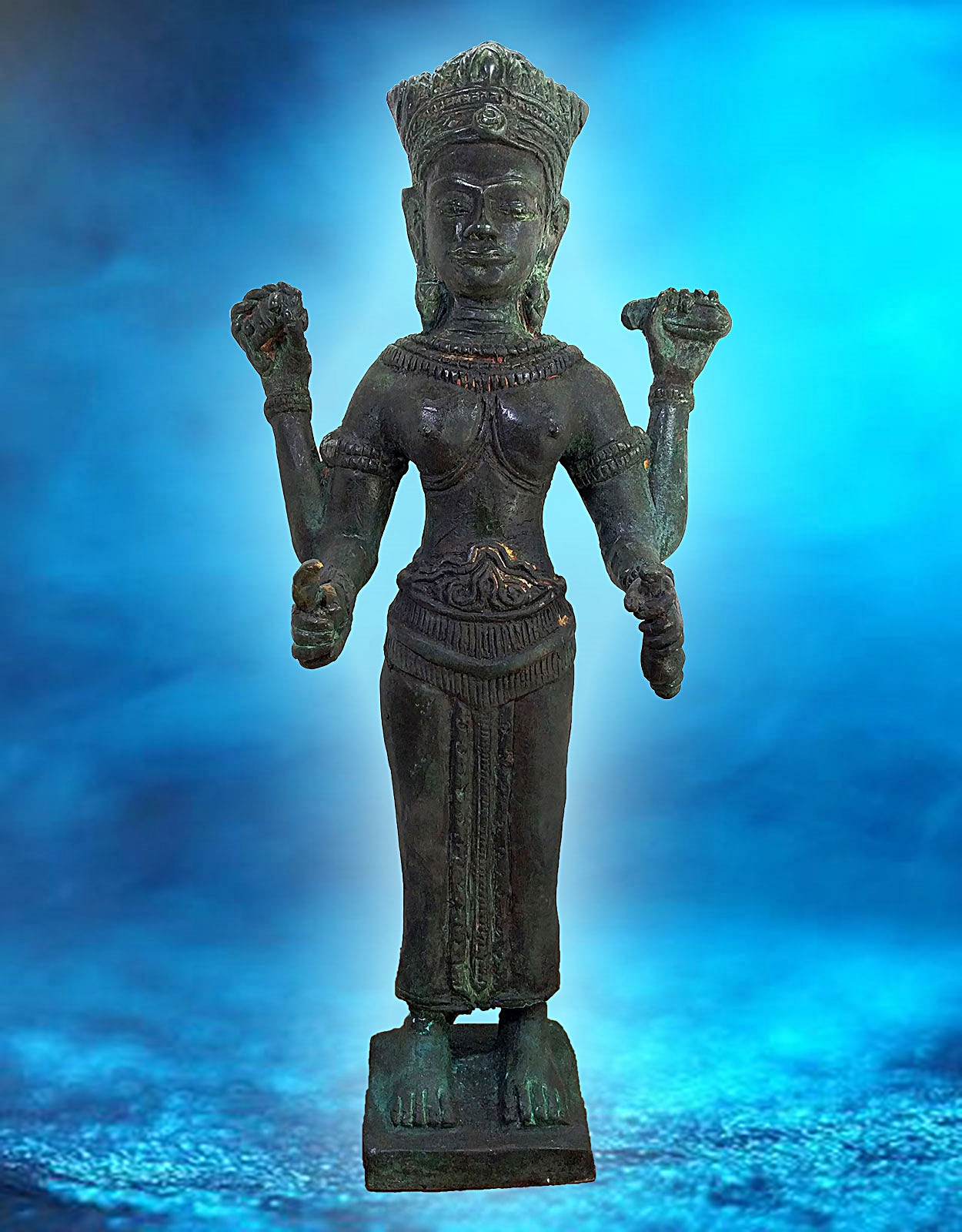 พระแม่อุมาเทวี ปางสี่กร สูง17นิ้ว