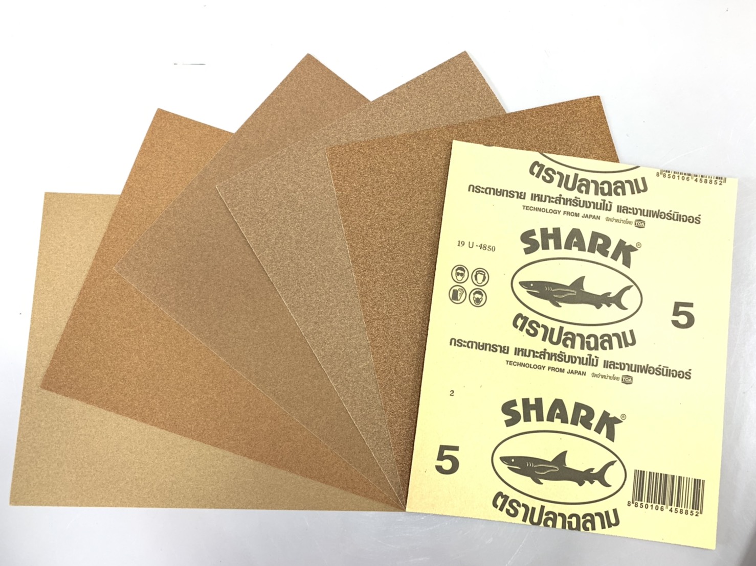 กระดาษทรายขัดไม้ ฉลาม TOA (แผ่นละ)
