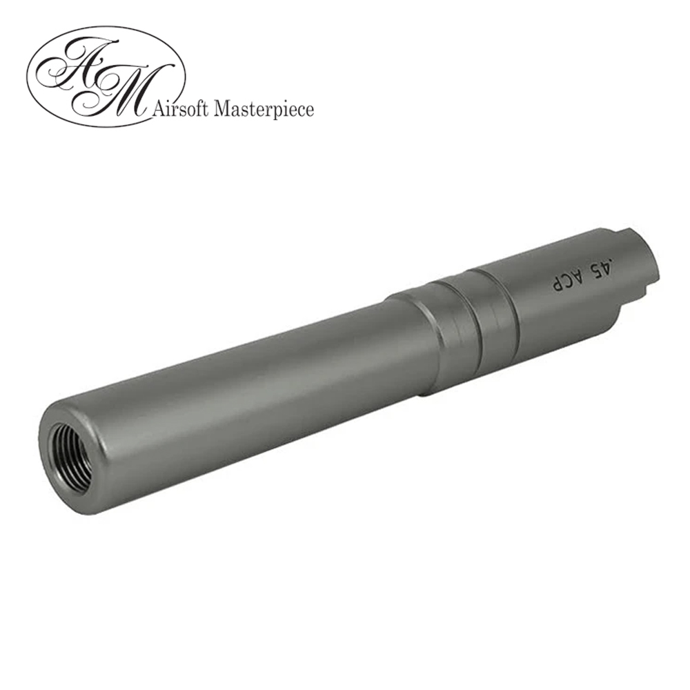 Airsoft Masterpiece Aluminum Threaded Outer Barrel for Hi-CAPA 4.3 (Grey)