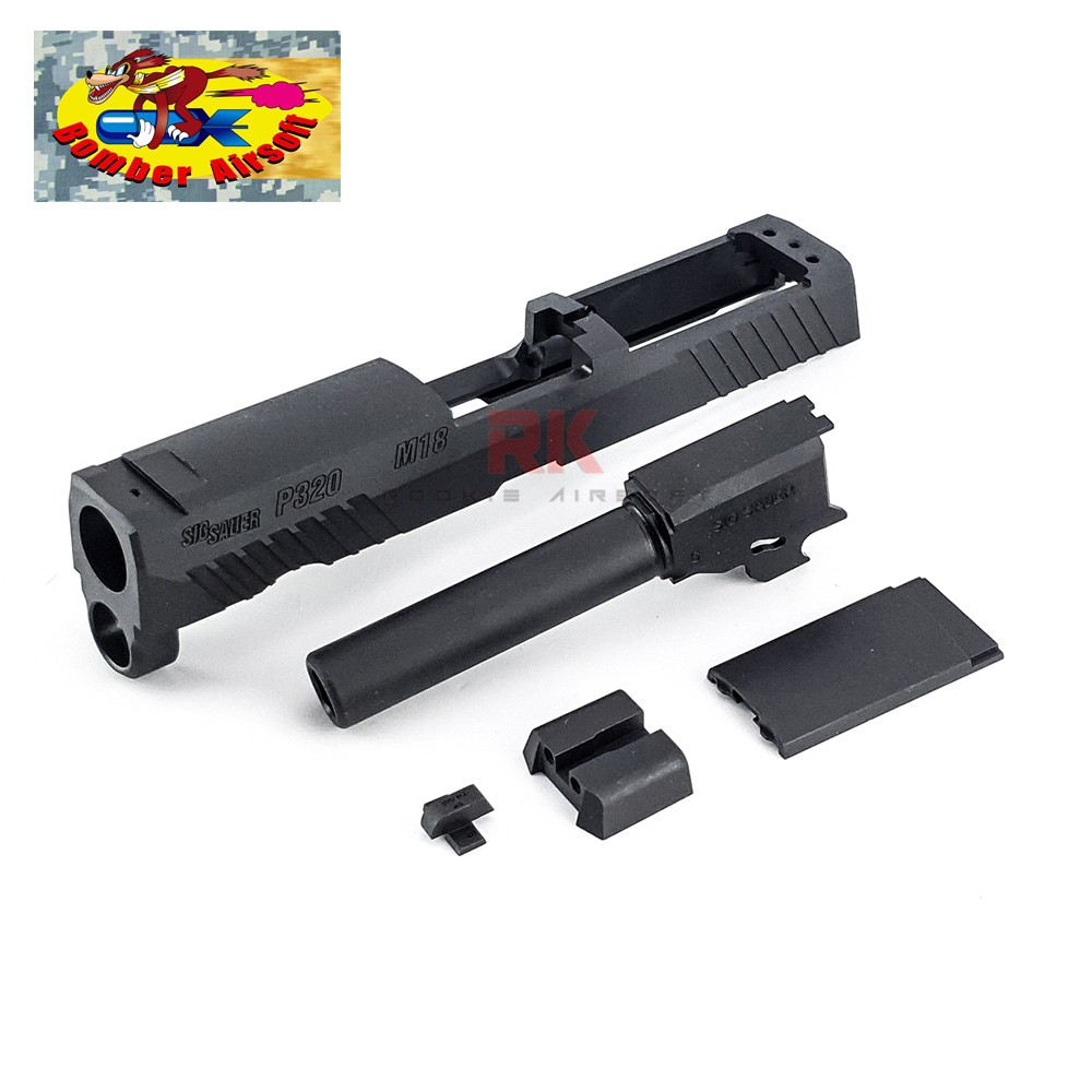 Bomber CNC Steel P320 M18 Slide Kit for SIG / VFC M17 & M18 - 2021 Commercial Version (Black)
