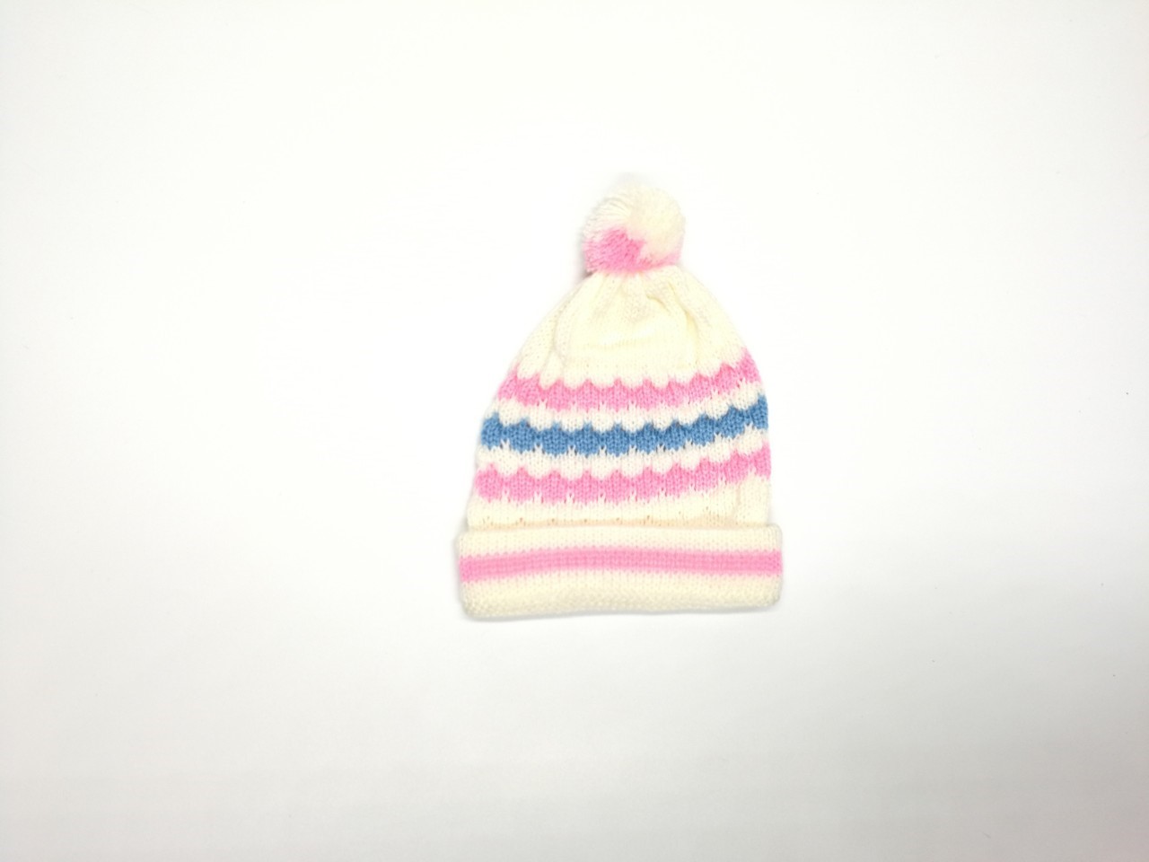 ขายส่ง หมวกไหมพรมเด็กแรกเกิด รุ่นหมวกน้อยหน่าริ้วรุ้ง (ราคาต่อโหล) nongnini1988