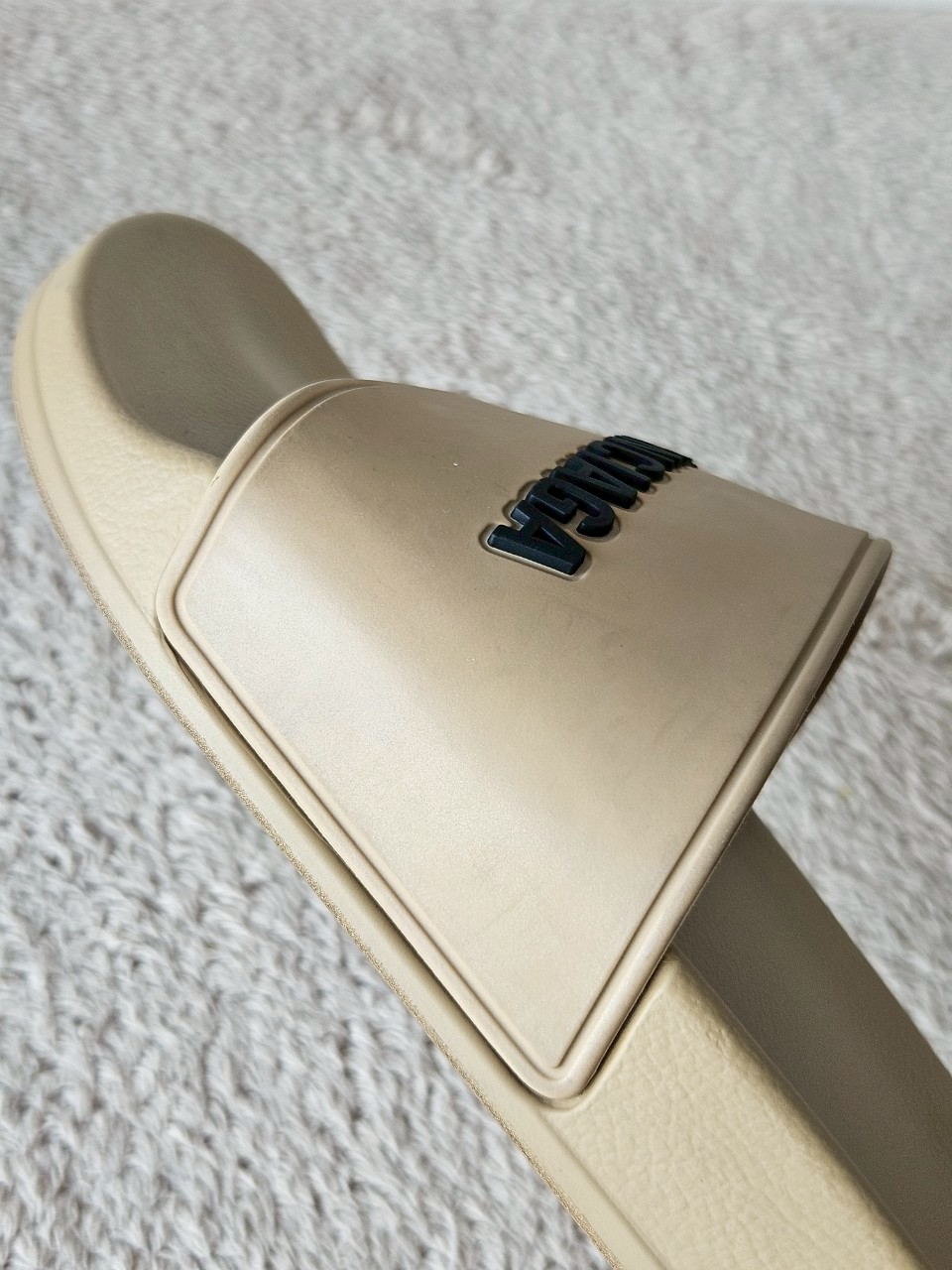 Balenciaga Pool Slides With Logo สีน้ำตาล