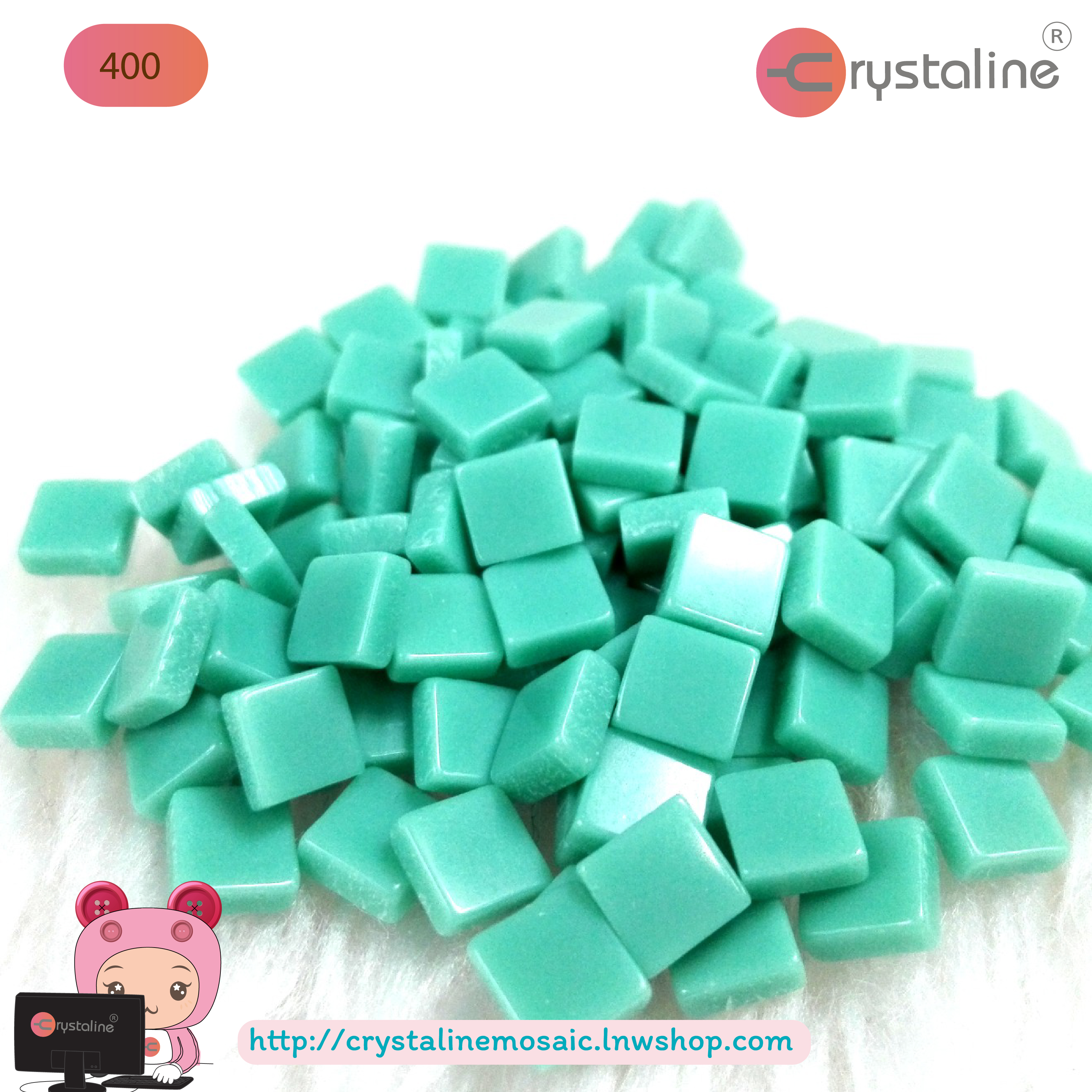 Mosaic Opaque 10 x 10 mm. ( 500 g./pack)