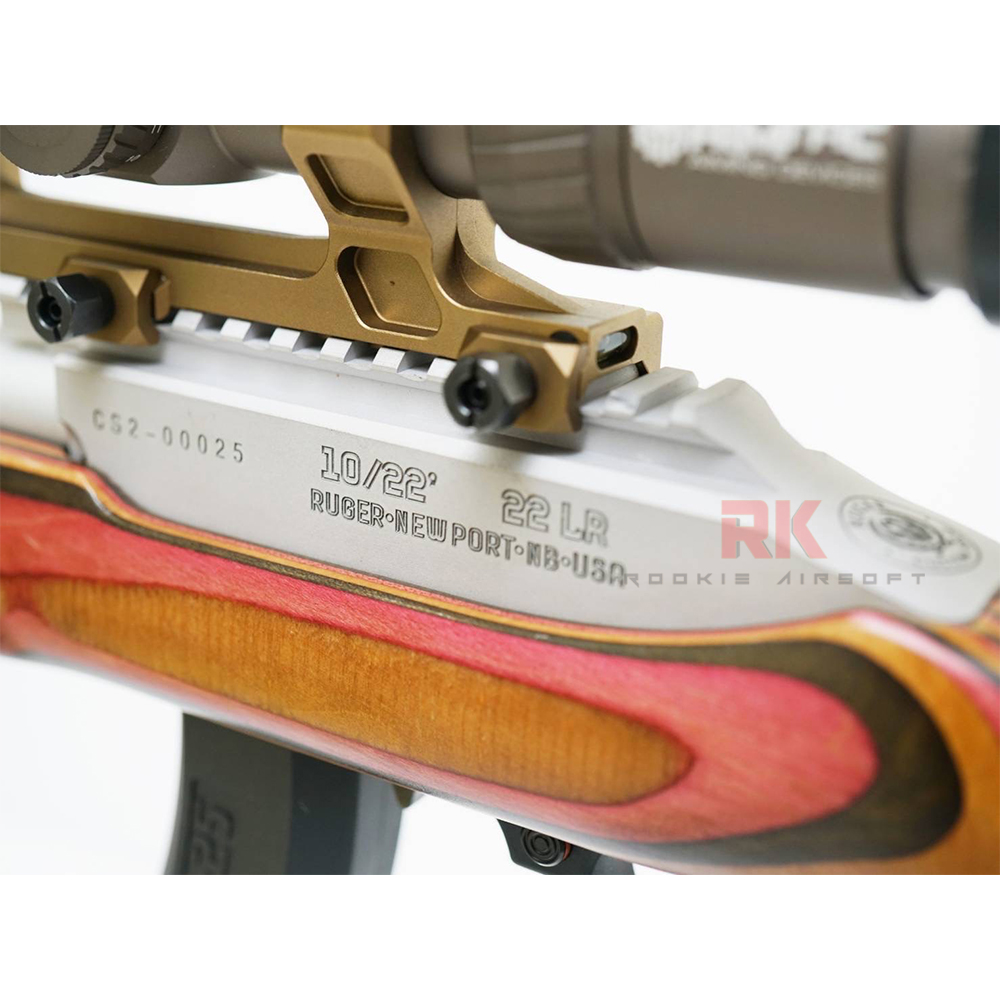 CL Project A+ Studio Ruger 10/22 GBB (Custom Made Wood Stock) KJ KC02 System (Silver)