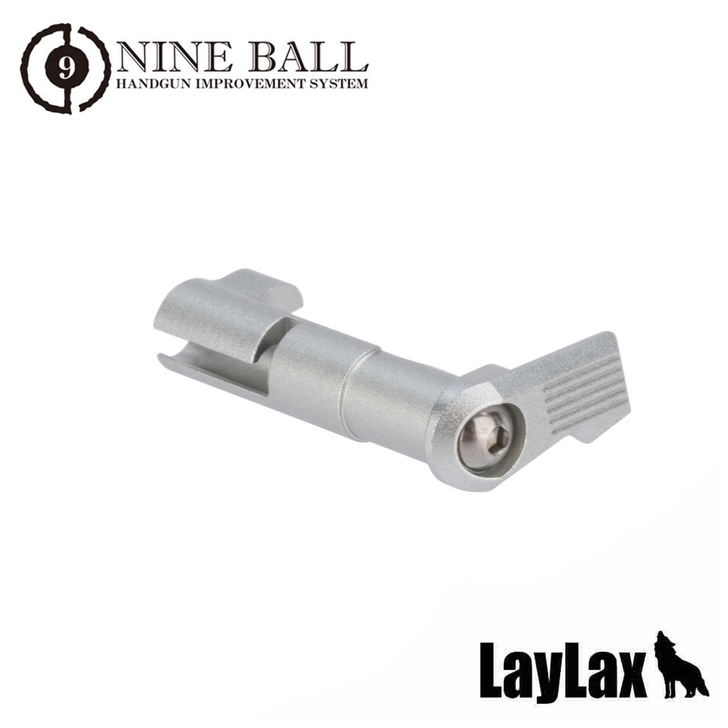 LAYLAX Nine Ball Custom Extended Magazine Catch for Marui Hi-CAPA (Silver)