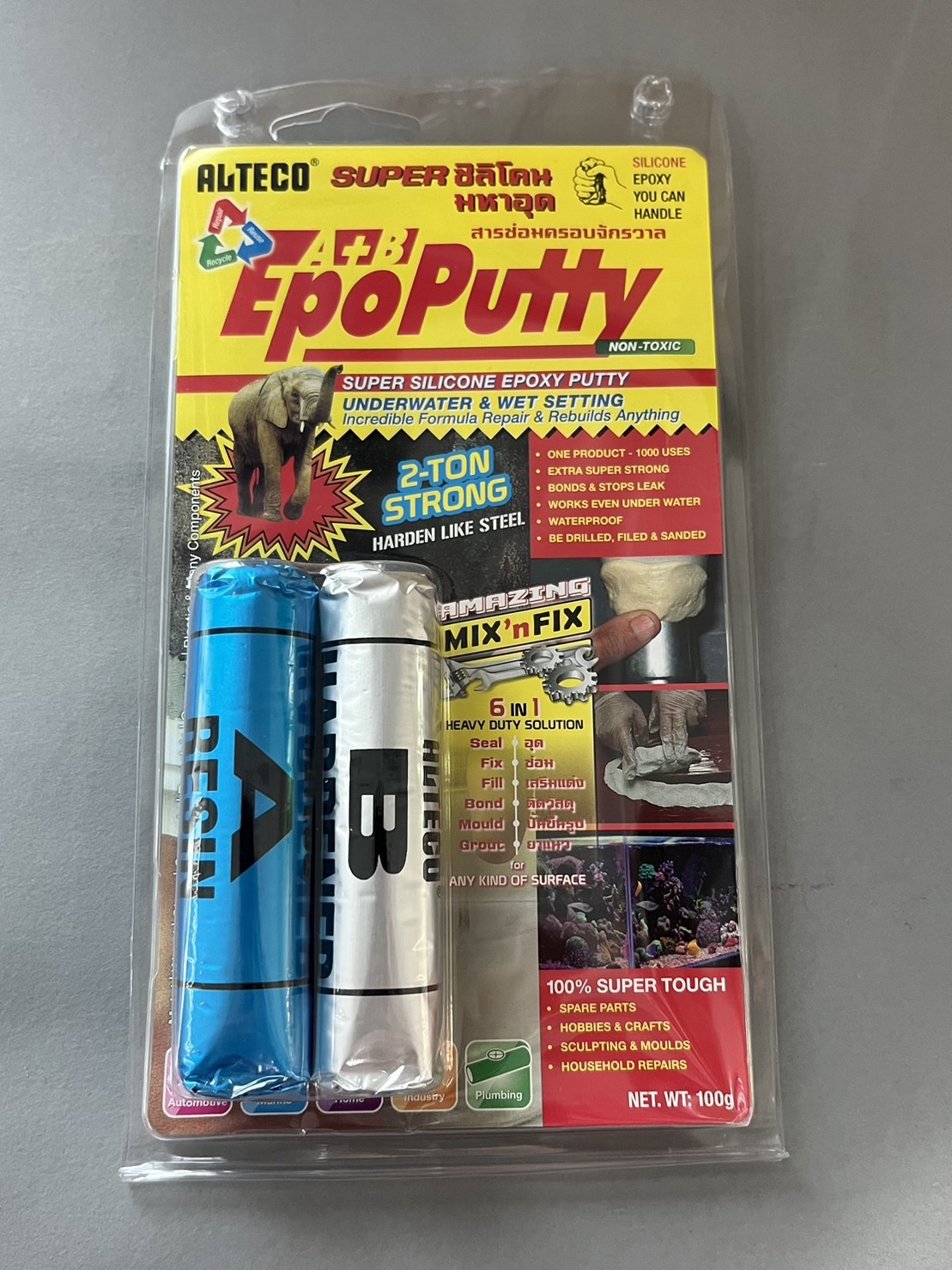 กาวมหาอุด ATECO 100g (กาวอีพ็อกซี่ชนิดแท่ง)