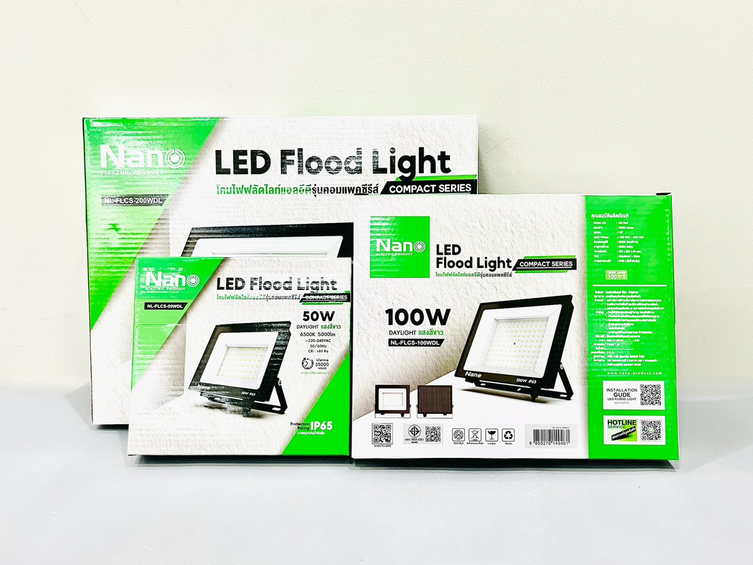 โคมฟลัดไลท์ LED แสงขาว Nano Compact Series