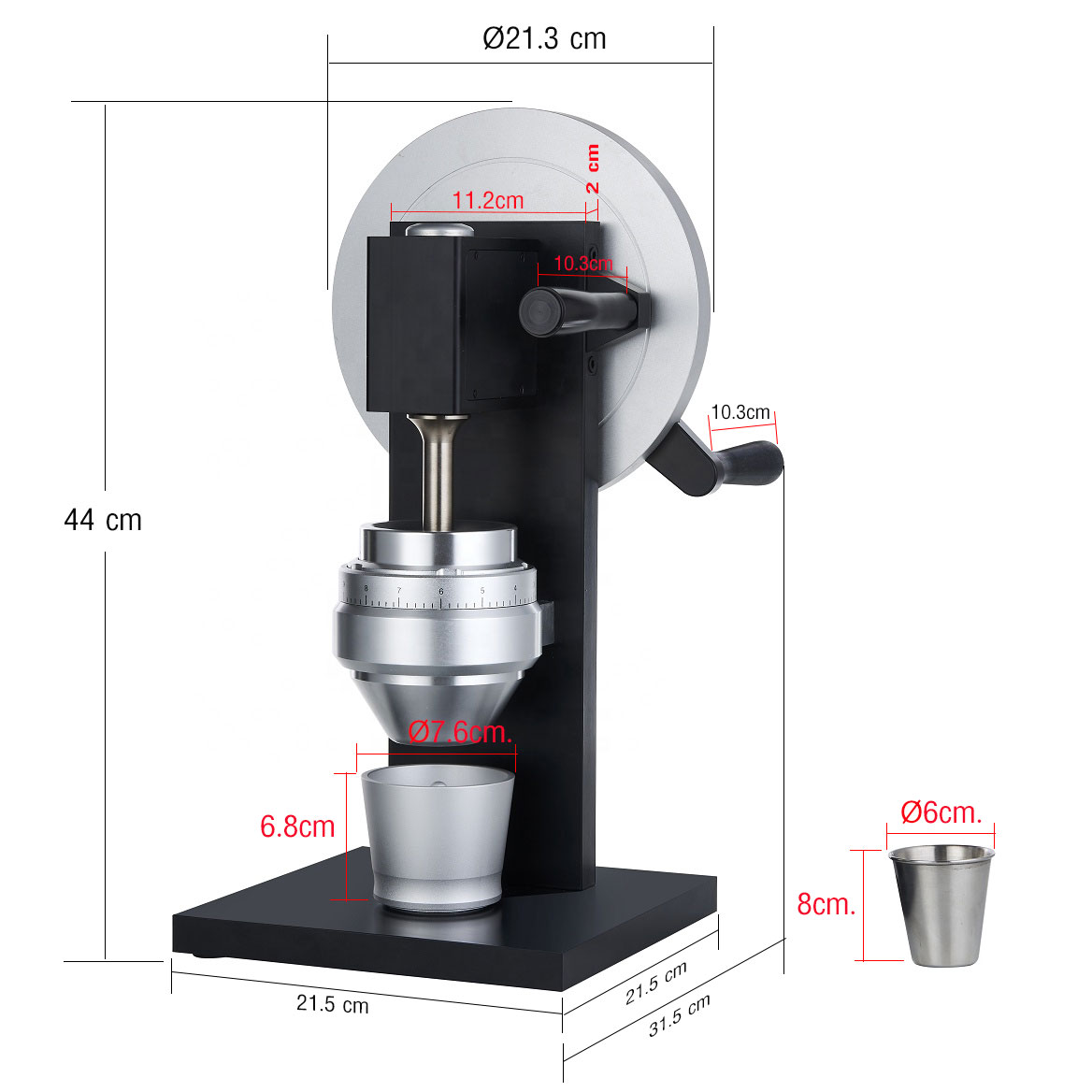Industrial Commercial-Manual Coffee Grinder with Ø83mm.Conical burrs