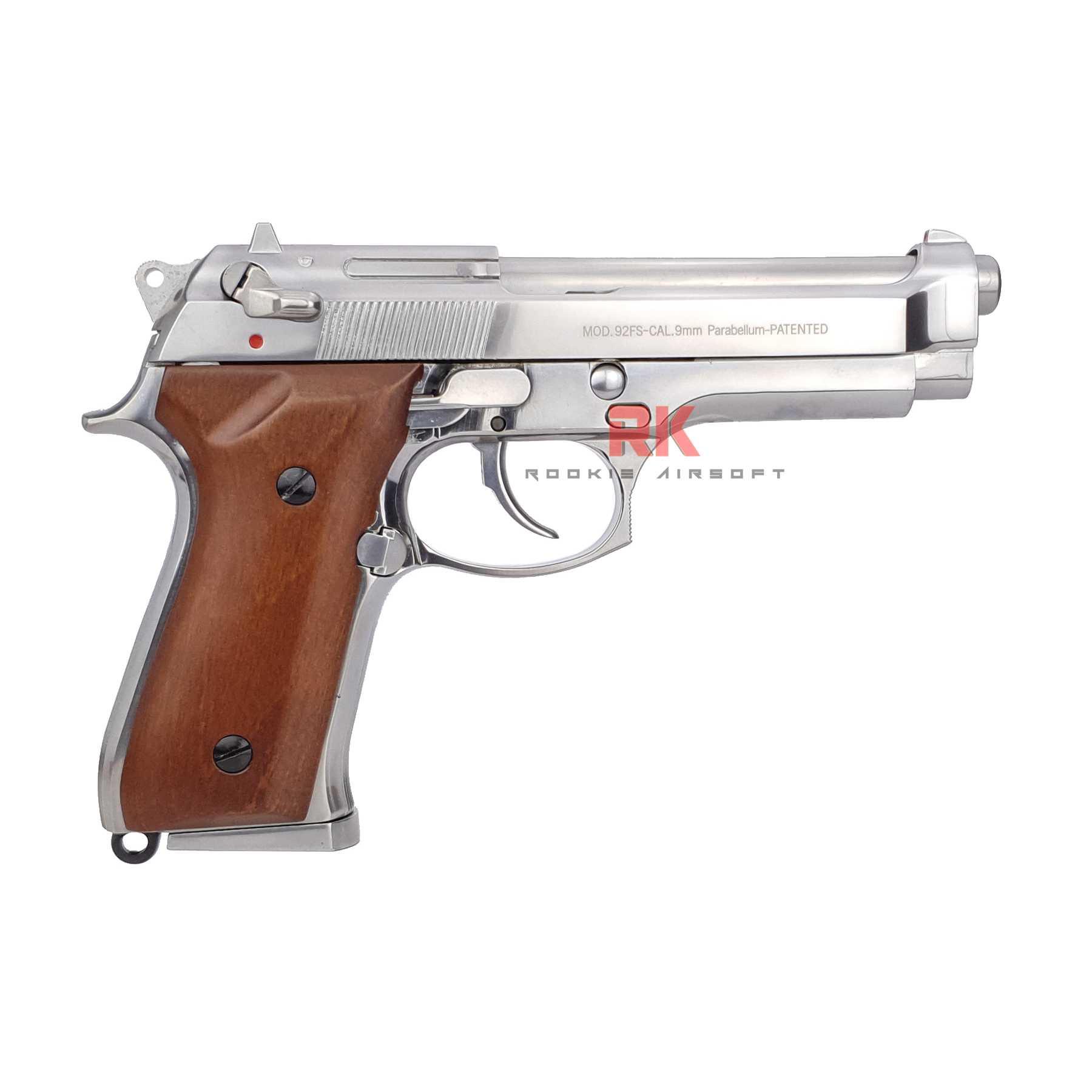 SRC Beretta M92 กริปไม้ GBB - Silver