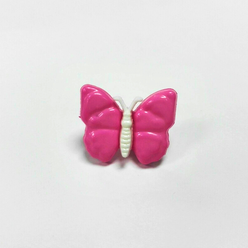 Butterfly button - Pink col. (size 25L,144pcs/pack)