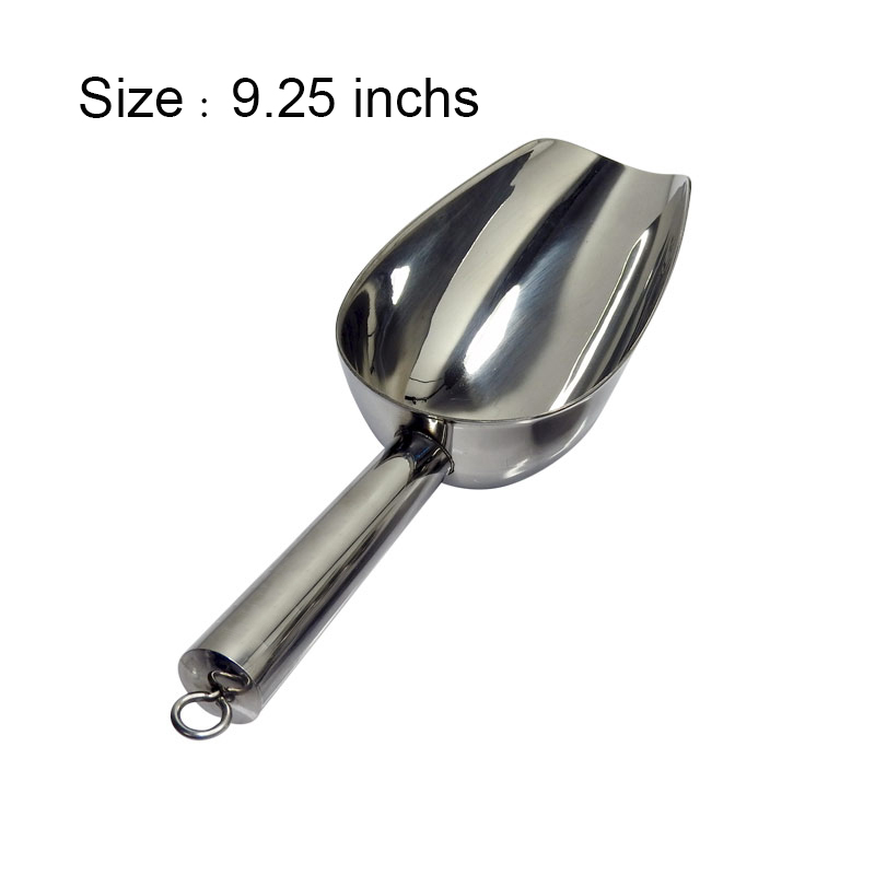 Stainless steel ice scoop 9.25 inch 1606-028