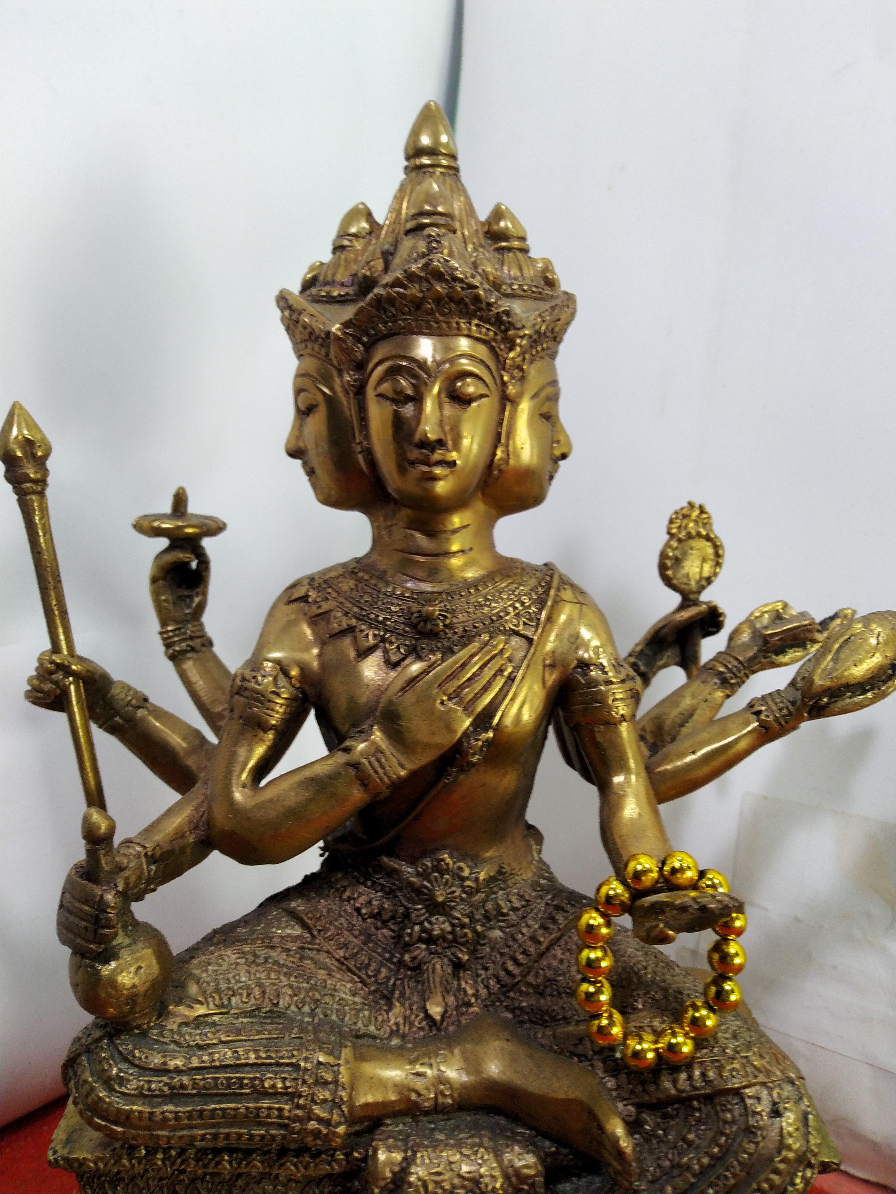 พระพรหม (ท้าวมหาพรหม) พระพรหมสี่หน้า เนื้อนวะโลหะ