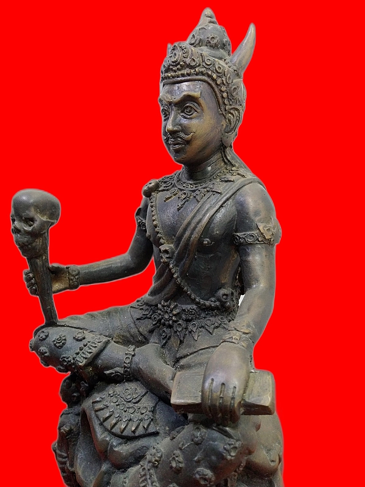 พญายมราช ผู้เป็นใหญ่ในเมืองนรก เนื้อโลหะสำริด