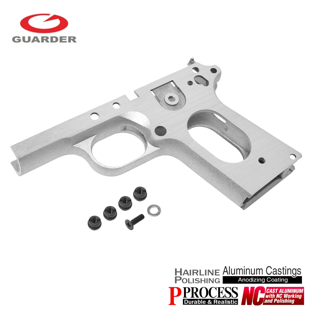 Guarder Aluminum Frame for Marui V10 - Silver Polishing