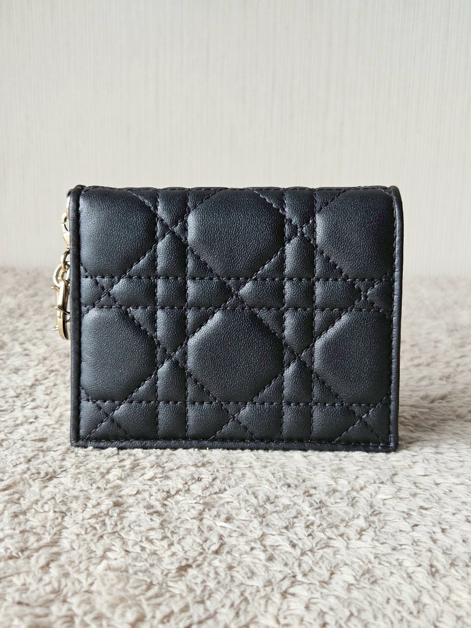 Dior Lady Dior Medium Wallet Lambskin Black